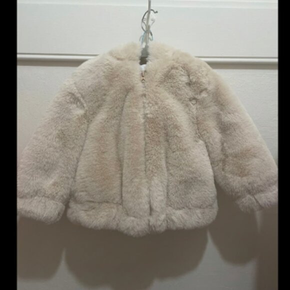zara jacket fur 12-18 Months